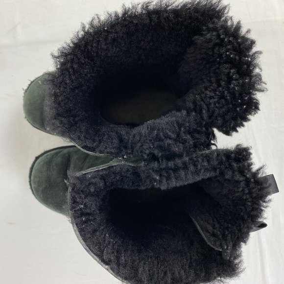 UGG Bailey II Black Bow Short Boot Slippers - Picture 10 of 11